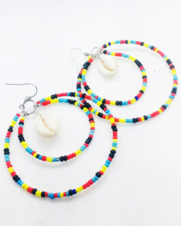Multilayer Funky Seadbead Hoops